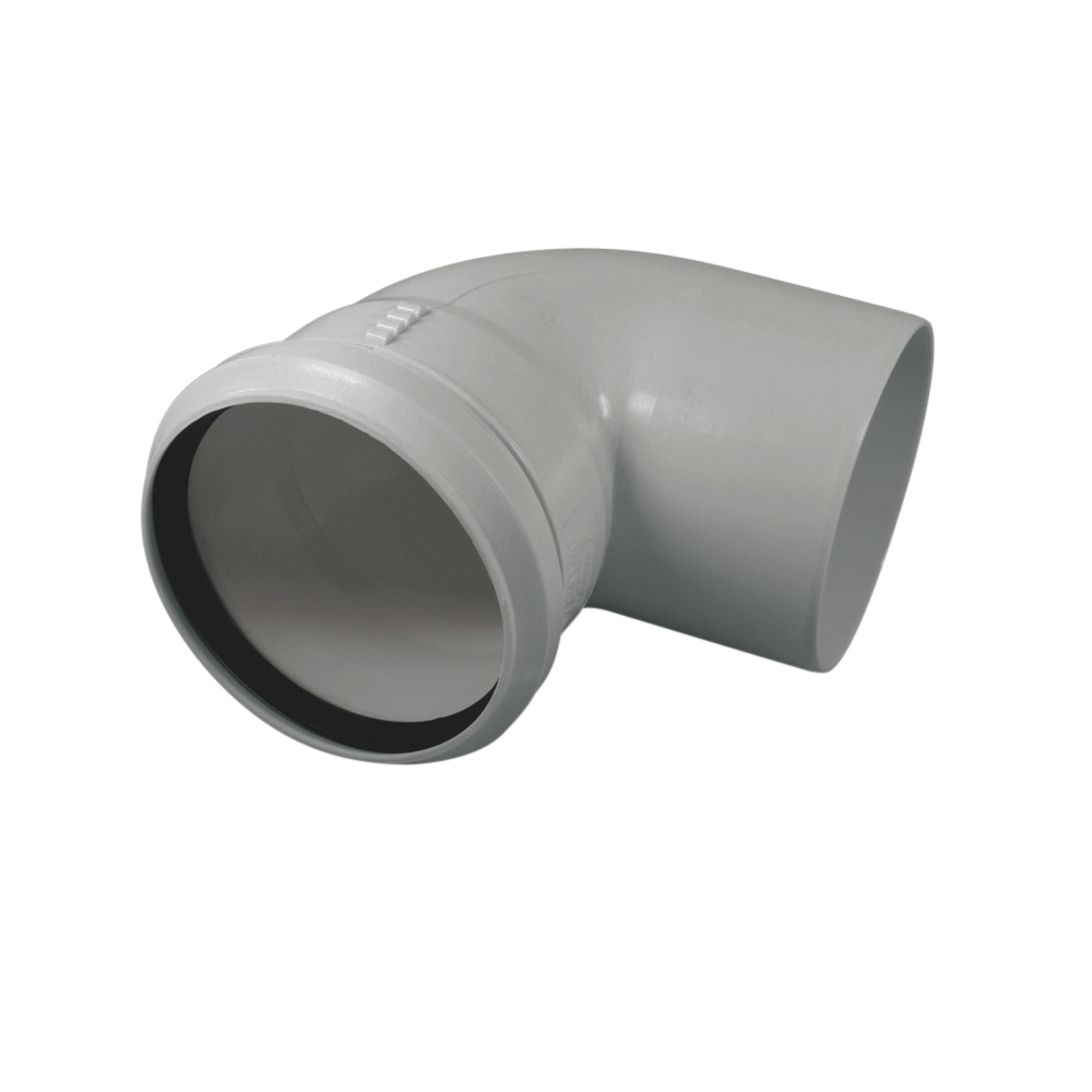 bvc_Abluftbogen90 Abluftrohrbogen 90° grau, DN100 mm